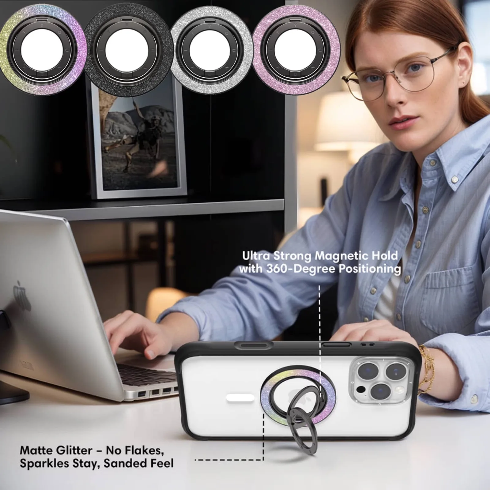 رینگ استند Youngkit یانگ کیت Sandy Sparkle Magnetic Ring Stand