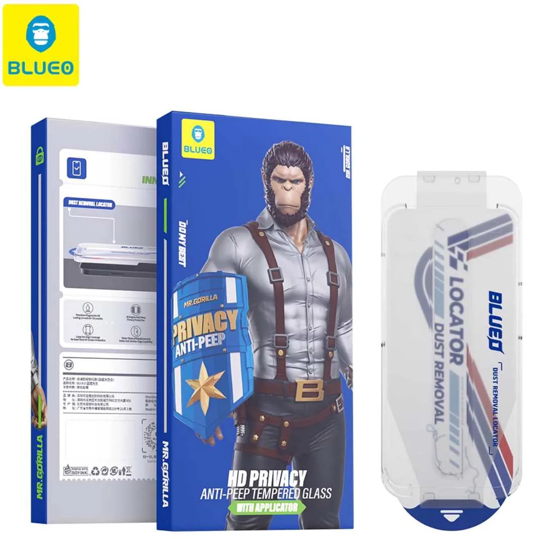 گلس ، محافظ صفحه بلو پرایوسی با اپلیکاتور Blueo Full Glass Anti-Peep Privacy With Applicator Iphone