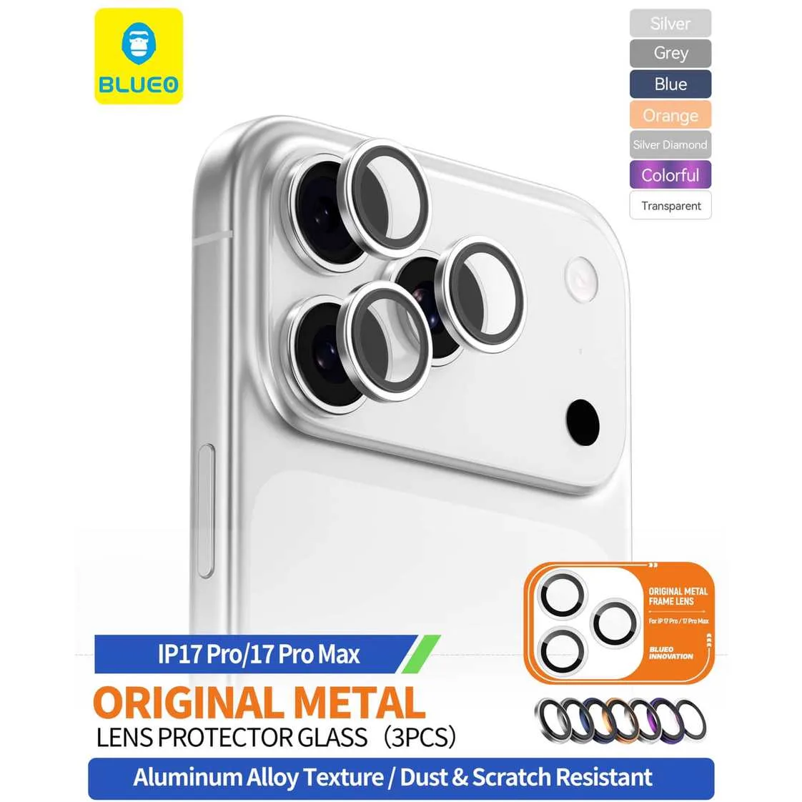 رینگ محافظ لنز بلو فلزی Blueo Metal Frame Lens Protector Glass Iphone
