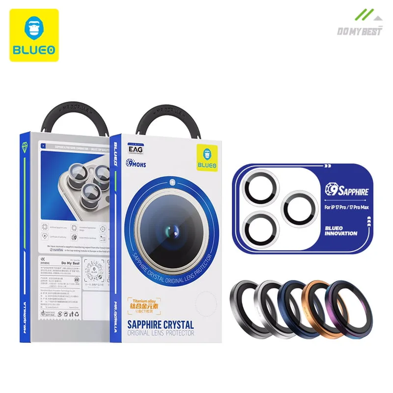 رینگ محافظ لنز بلو یاقوتی کریستالی Blueo SAPPHIRE Crystal Original Lens Glass Iphone ۱۵ & ۱۶ & ۱۷ & ۱۸ Series